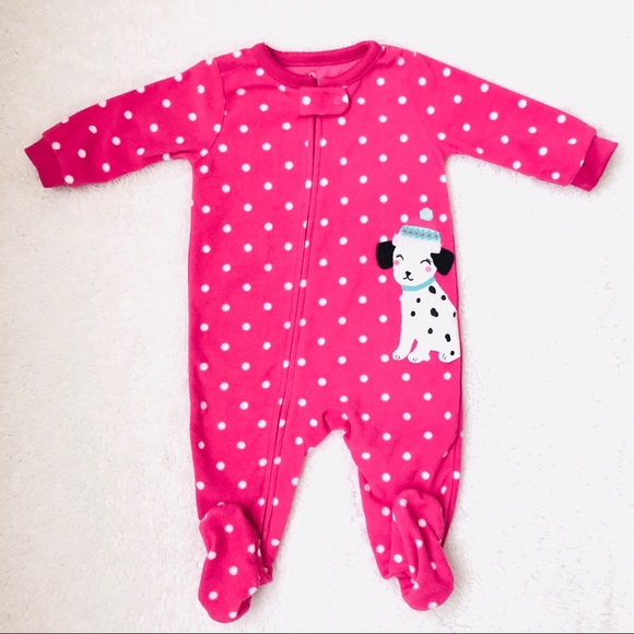 carters baby girl fleece pajamas